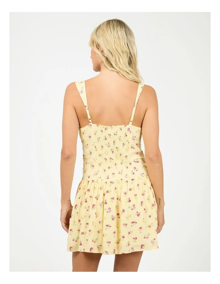 Birdie Mini Dress in Yellow image 2