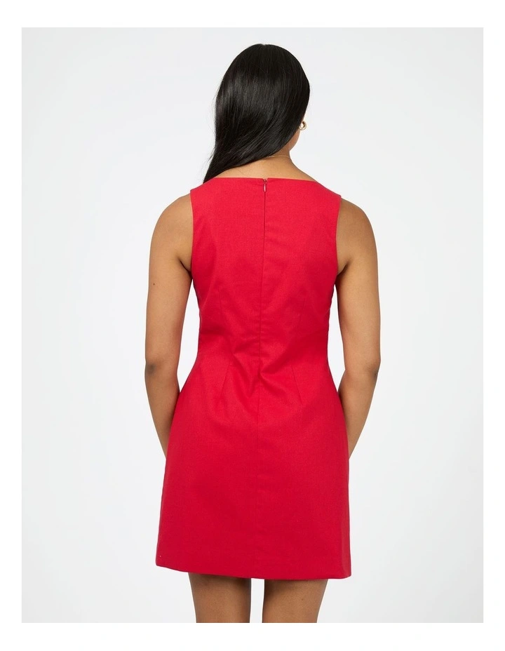 Mavis Mini Dress in Red image 2