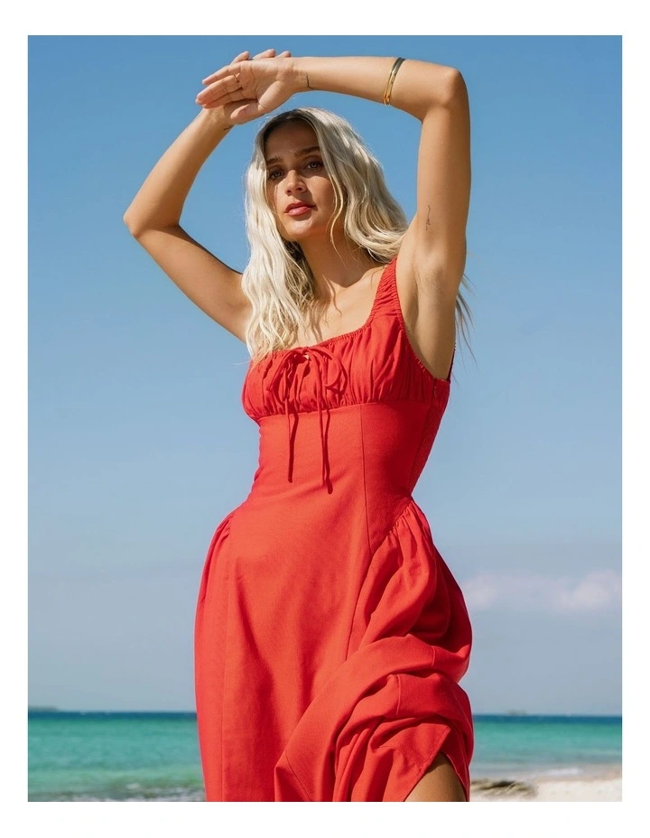 Mavis Maxi Dress in Red image 2