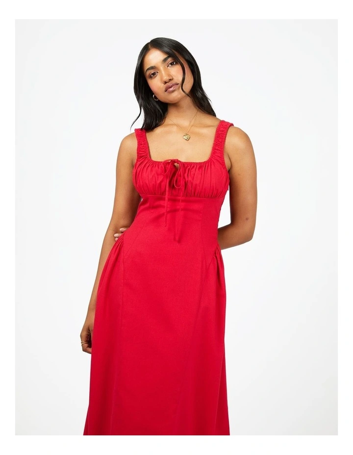 Mavis Maxi Dress in Red image 6