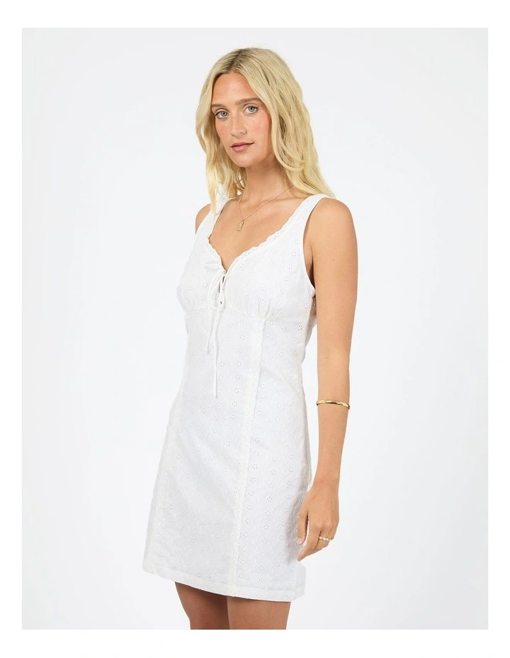 Winslet Mini Dress in White image 3
