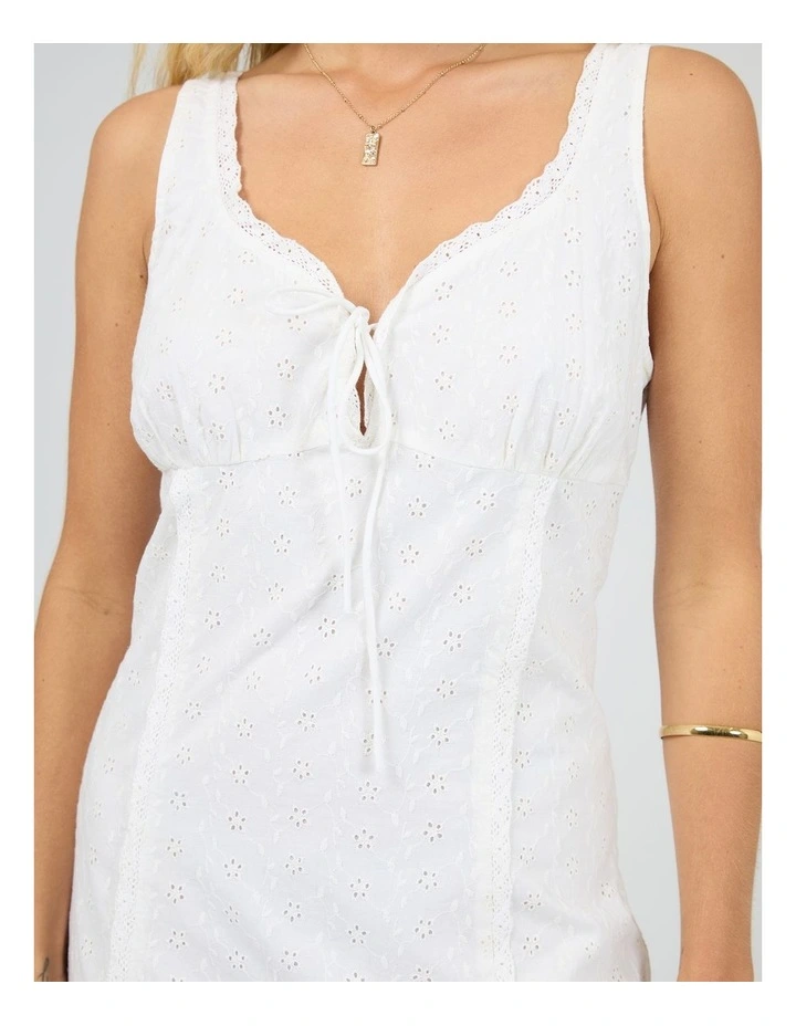 Winslet Mini Dress in White image 5