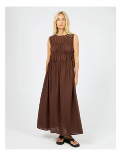 Lou Lou Tie 64X5215 Maxi Dress in Brown