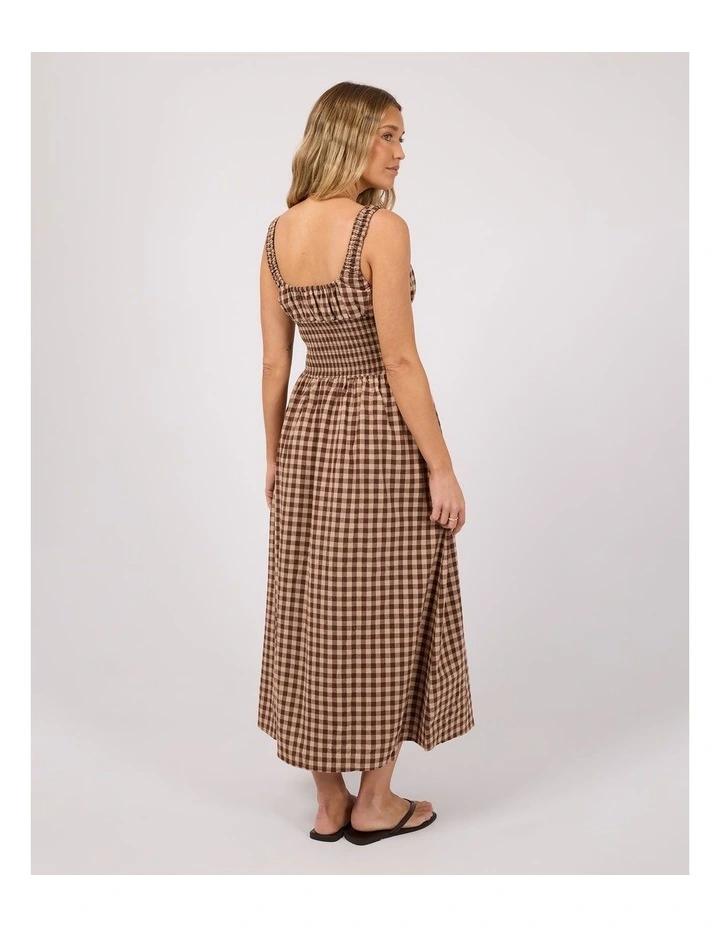 Wynn Maxi Dress in Brown Check image 2