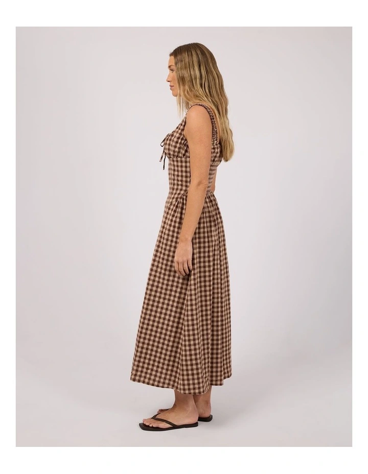 Wynn Maxi Dress in Brown Check image 6