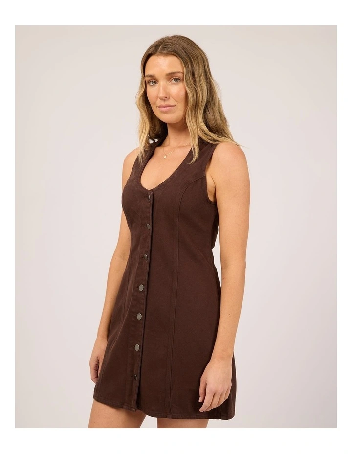 Peta Mini Dress - Brown image 4