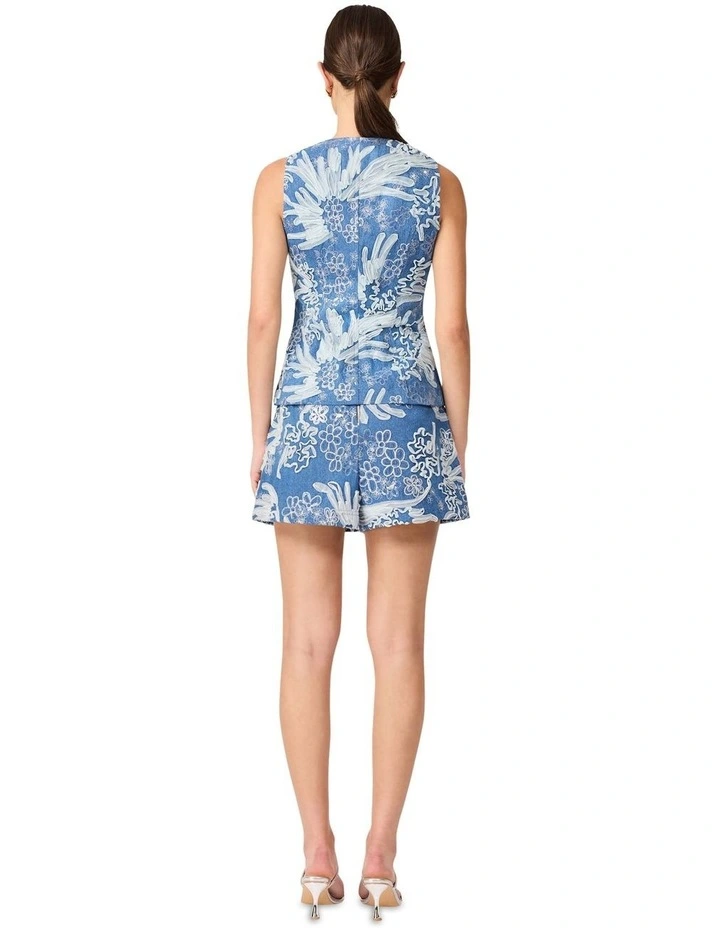 Anneliese Top in Blue/Ivory image 2