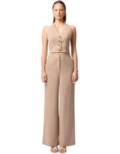 Orlena Fitted Vest in Beige
