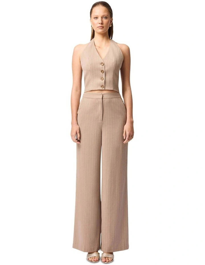 Orlena Fitted Vest in Beige image 1