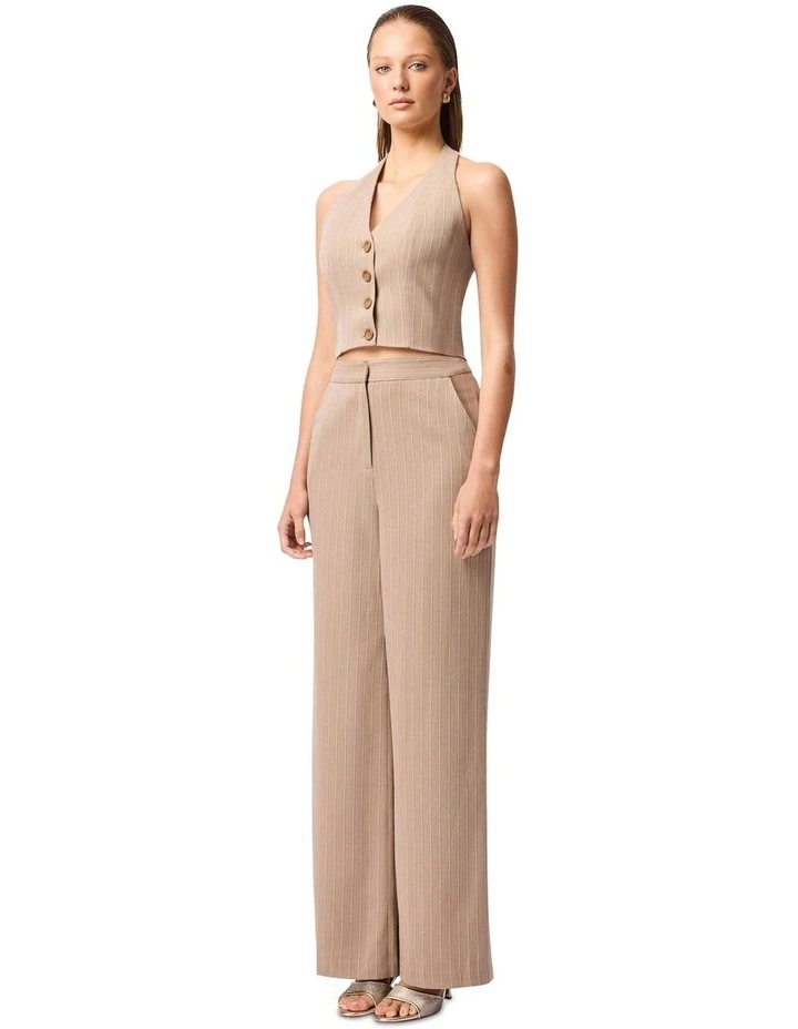 Orlena Fitted Vest in Beige image 3
