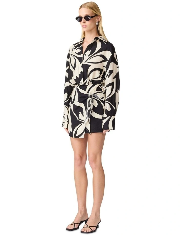 Rhodes Wrap Skort in Black image 3