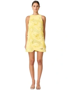 Asher Mini Shift Dress in Yellow