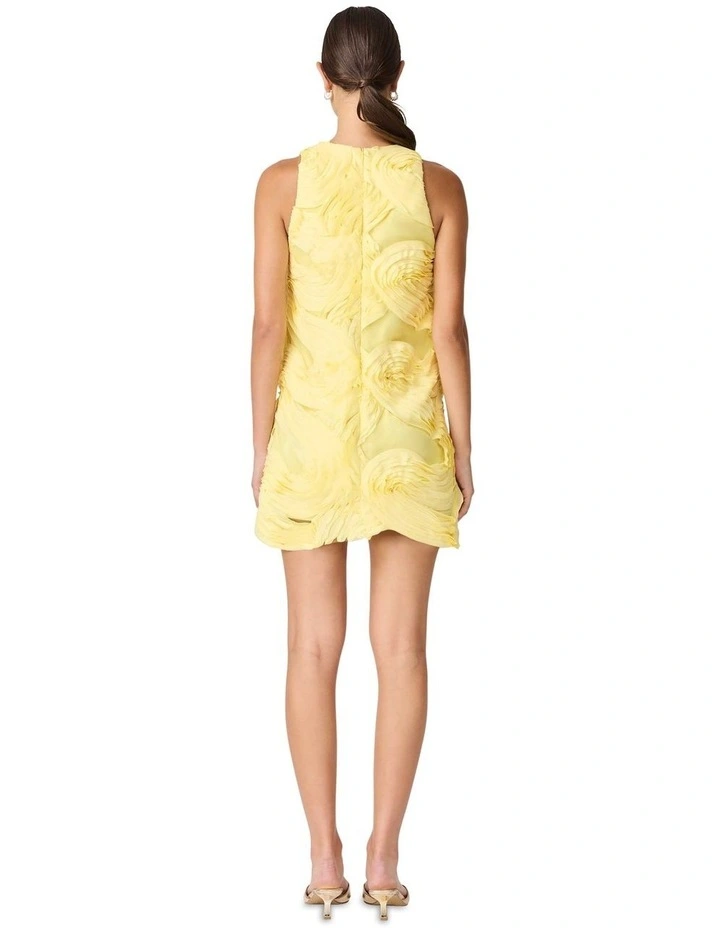 Asher Mini Shift Dress in Yellow image 2