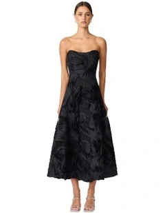 Asher Midi Dress in Black