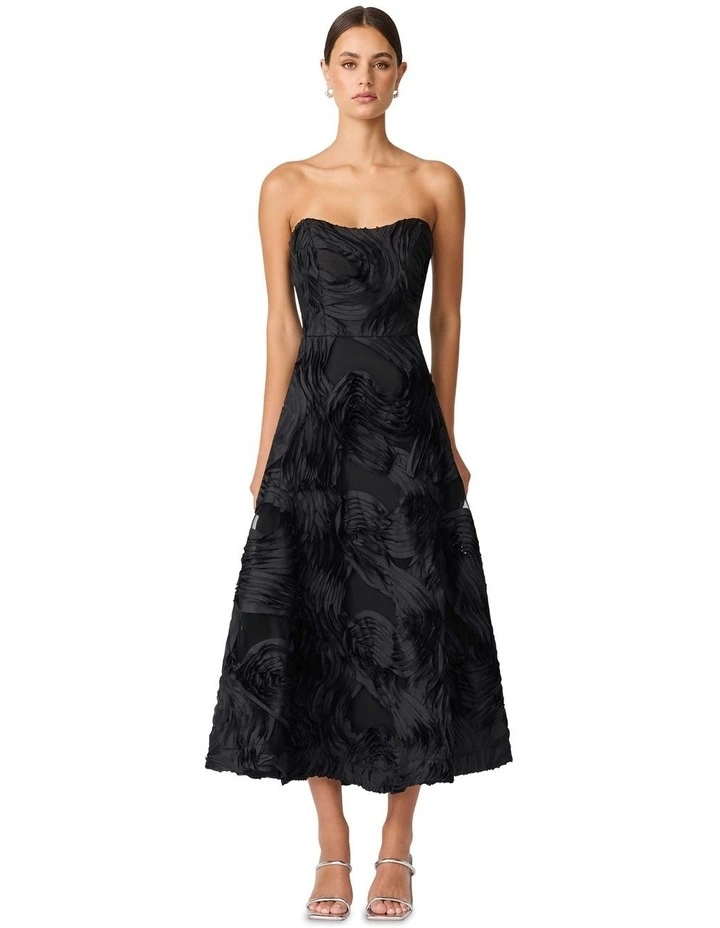 Asher Midi Dress in Black image 1
