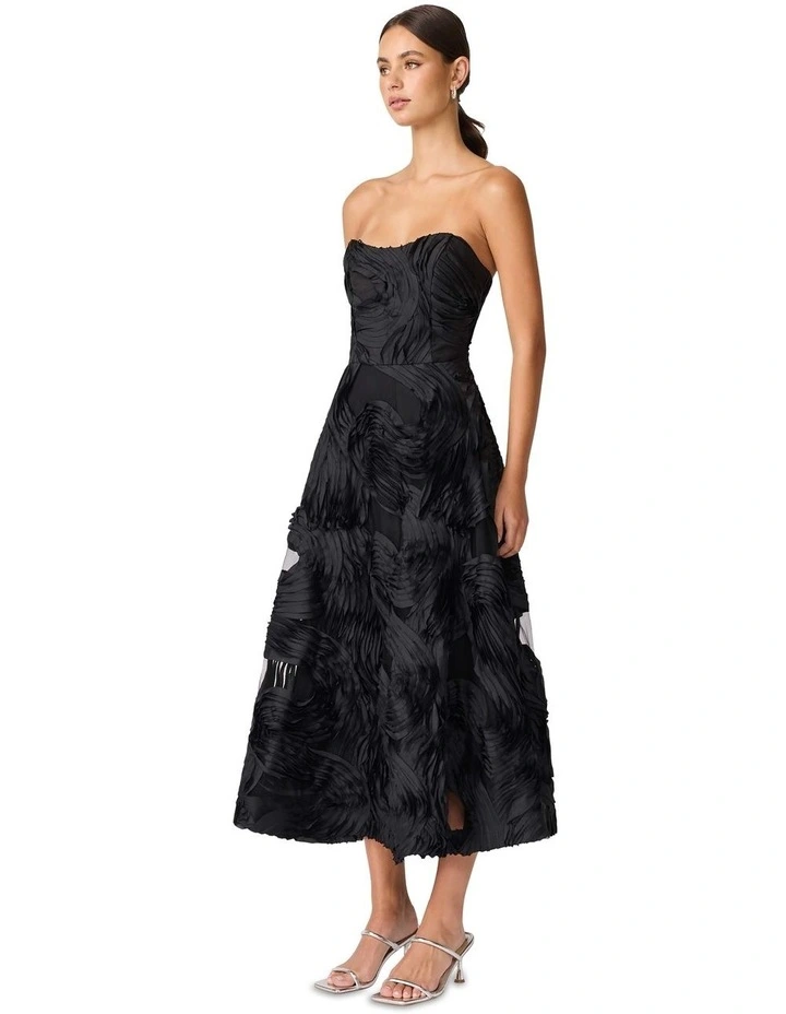 Asher Midi Dress in Black image 3