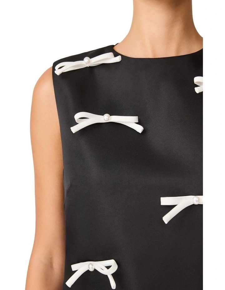 Ursula Mini Dress in Black image 4