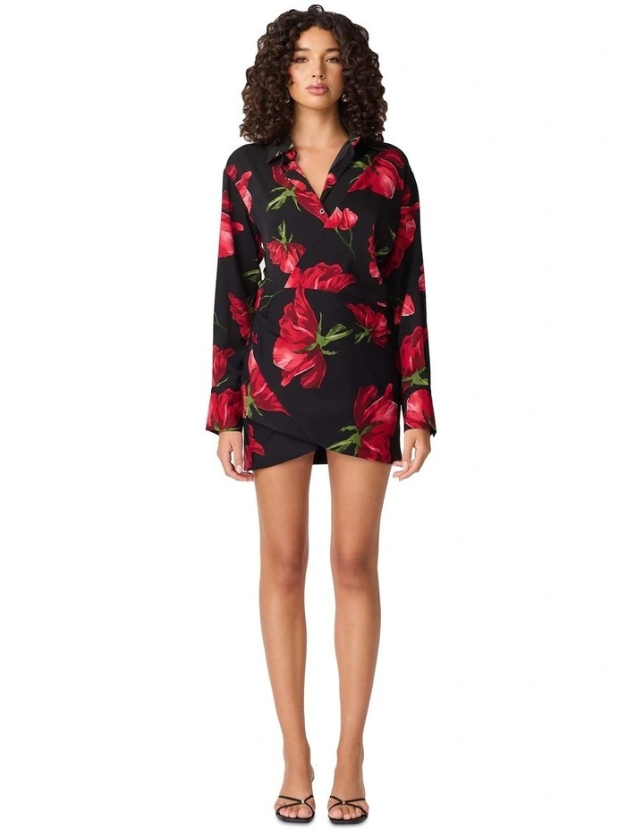 Valetta Shirt Dress in Red image 1