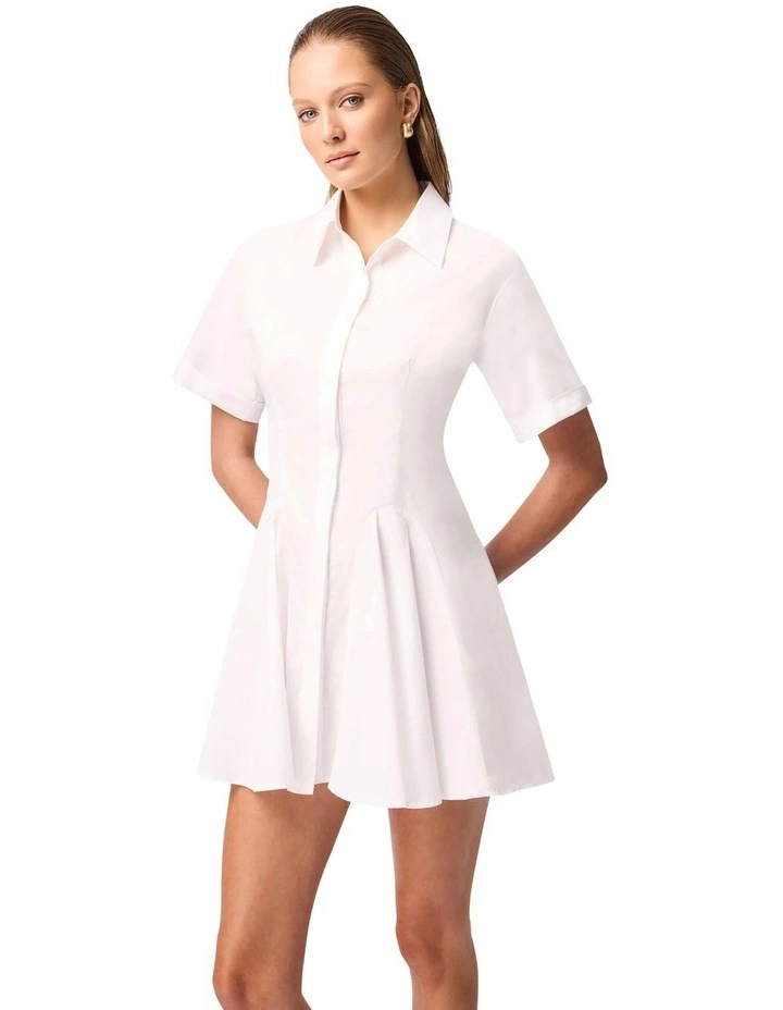 Alegra Mini Dress in White image 5