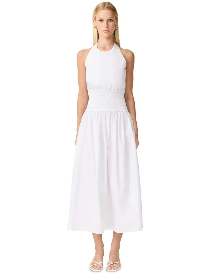 Belle Midi Dress in White image 1