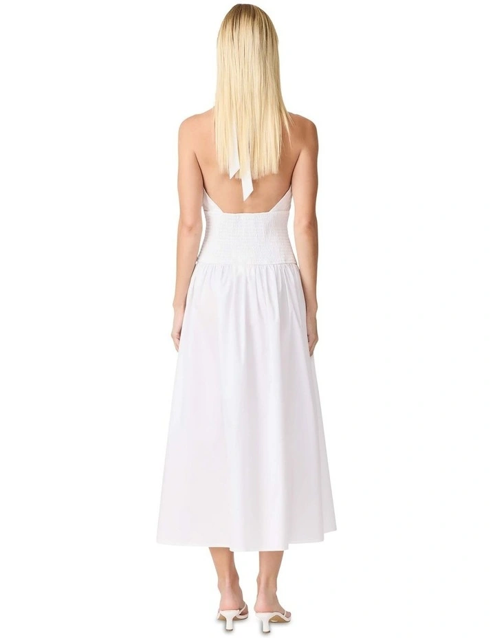 Belle Midi Dress in White image 2