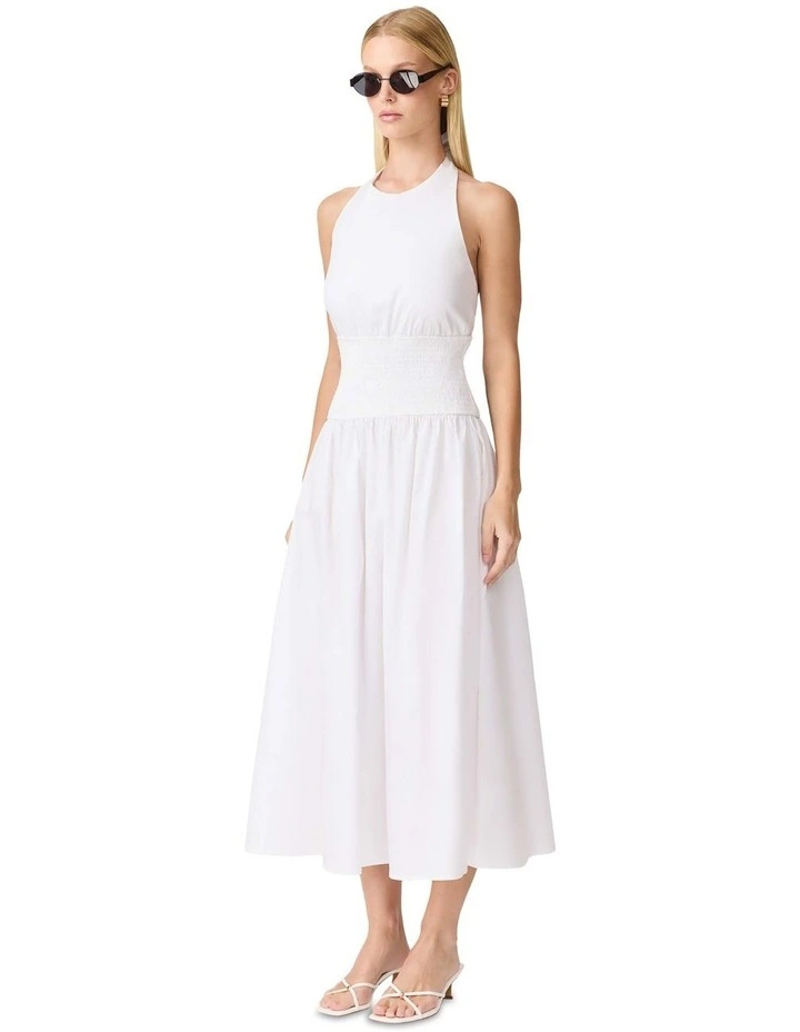Belle Midi Dress in White image 3