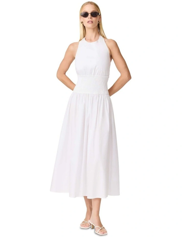 Belle Midi Dress in White image 5