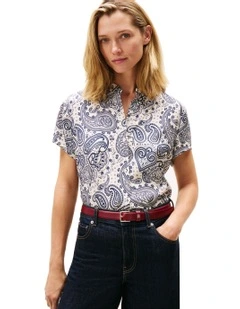 Relaxed Twill Shirt in Blue