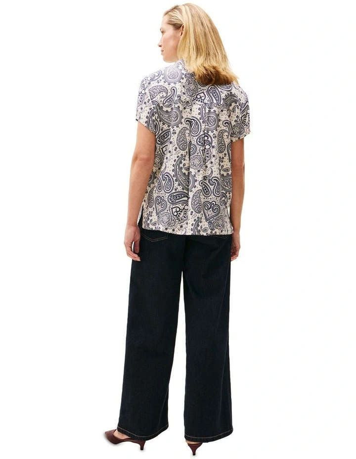 Relaxed Twill Shirt in Blue image 2