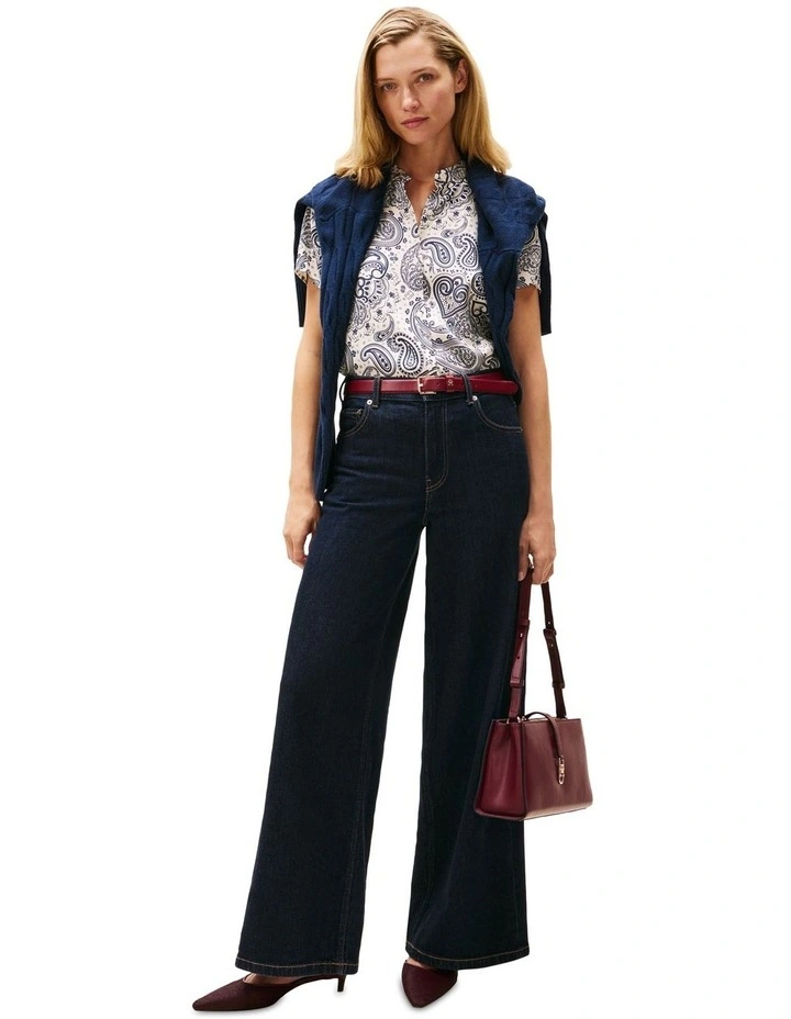 Relaxed Twill Shirt in Blue image 4