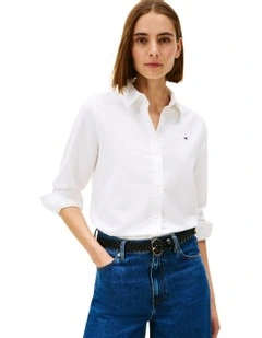 Relaxed Oxford Shirt in White