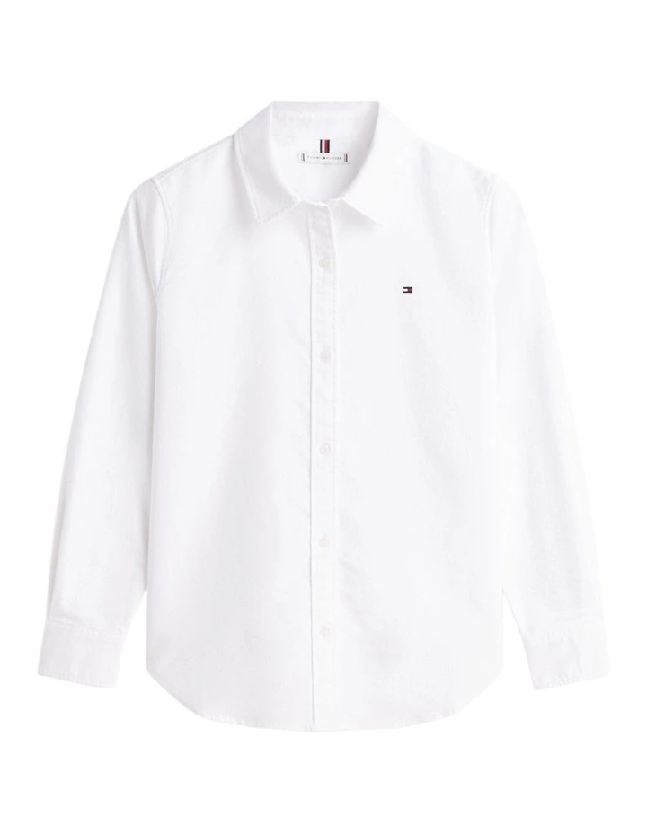 Relaxed Oxford Shirt in White image 5