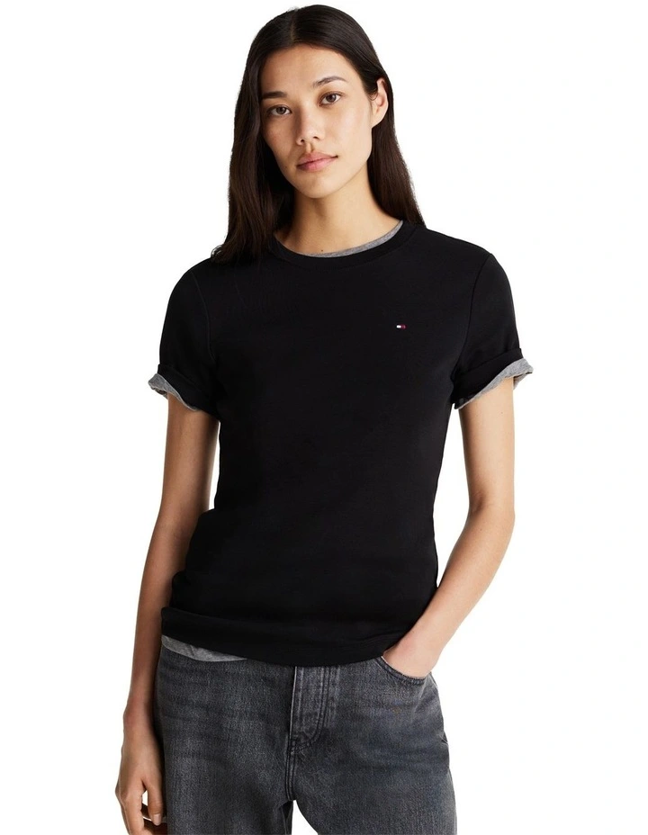 Cody Slim Crew Neck T-shirt in Black image 1