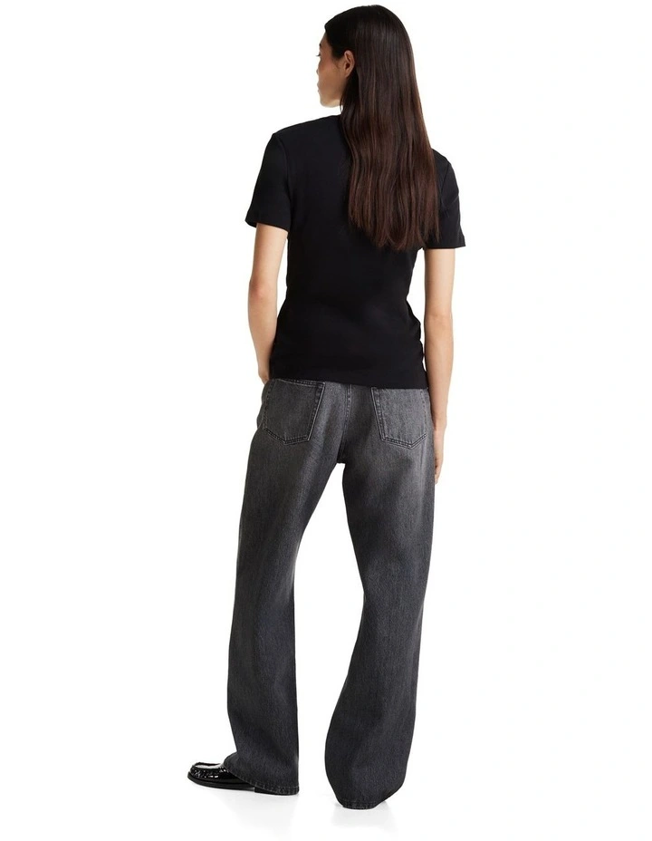 Cody Slim Crew Neck T-shirt in Black image 2