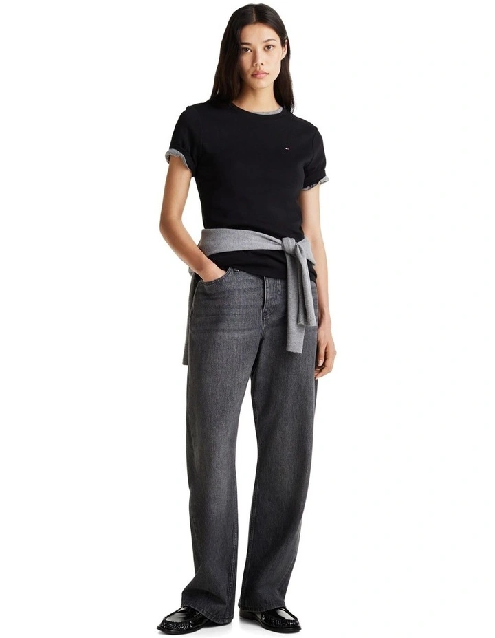 Cody Slim Crew Neck T-shirt in Black image 4