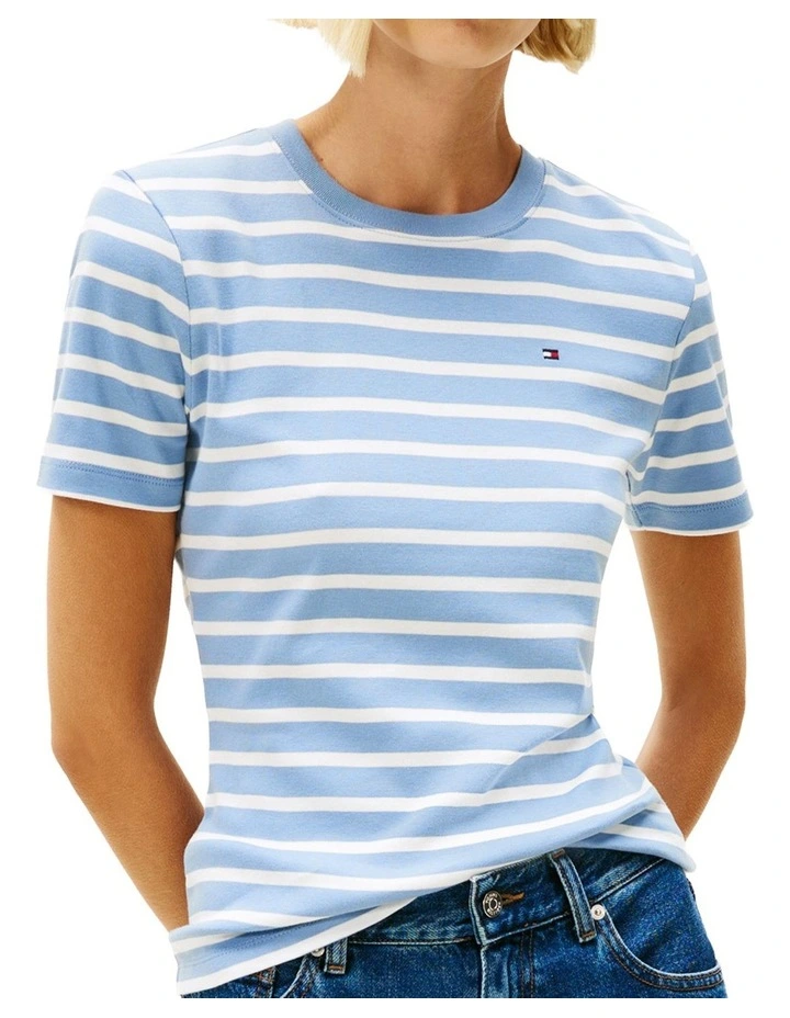 Cody Slim Crew Neck T-shirt in Blue image 1