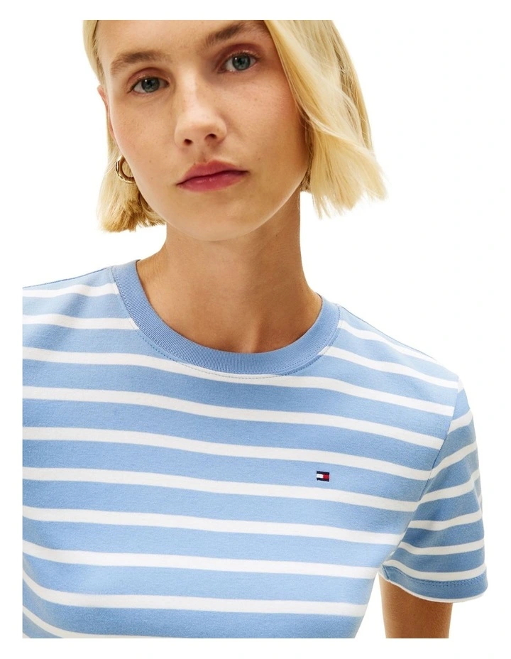 Cody Slim Crew Neck T-shirt in Blue image 3