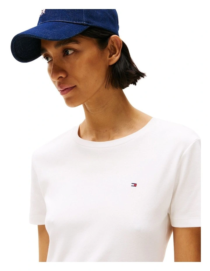 Cody Slim Crew Neck T-shirt in White image 3