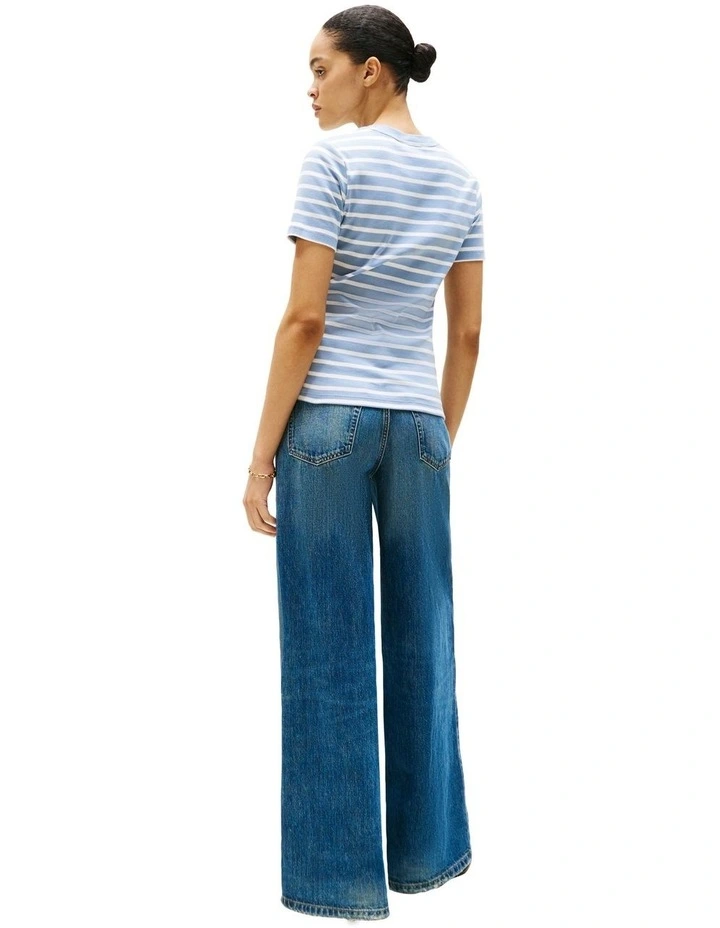 Cody Slim Crew Neck T-Shirt in Blue image 2