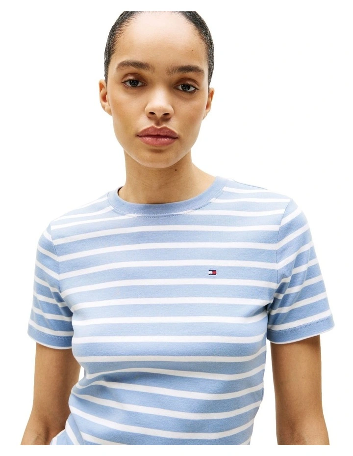 Cody Slim Crew Neck T-Shirt in Blue image 3
