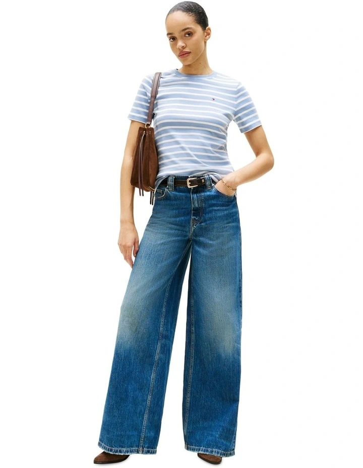 Cody Slim Crew Neck T-Shirt in Blue image 4