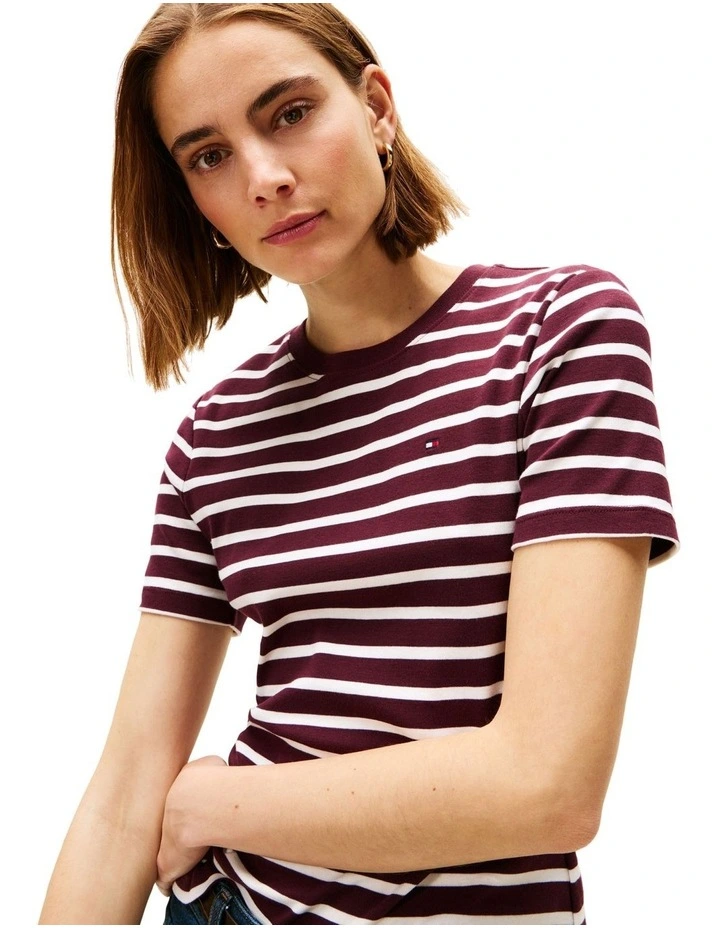 Cody Slim Crew Neck T-shirt in Red image 3