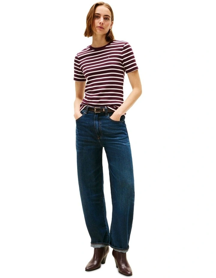 Cody Slim Crew Neck T-shirt in Red image 4