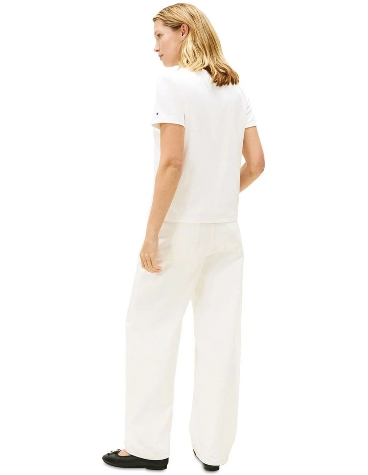 Logo Crew Neck T-shirt in White image 2