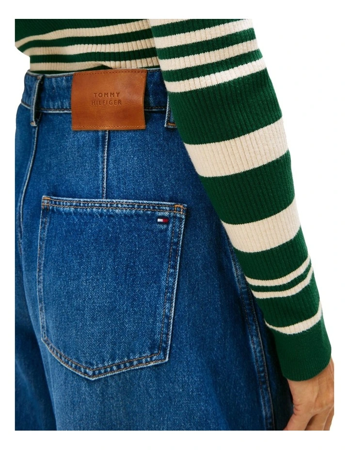 High Rise Balloon Leg Loose Jeans in Blue image 3