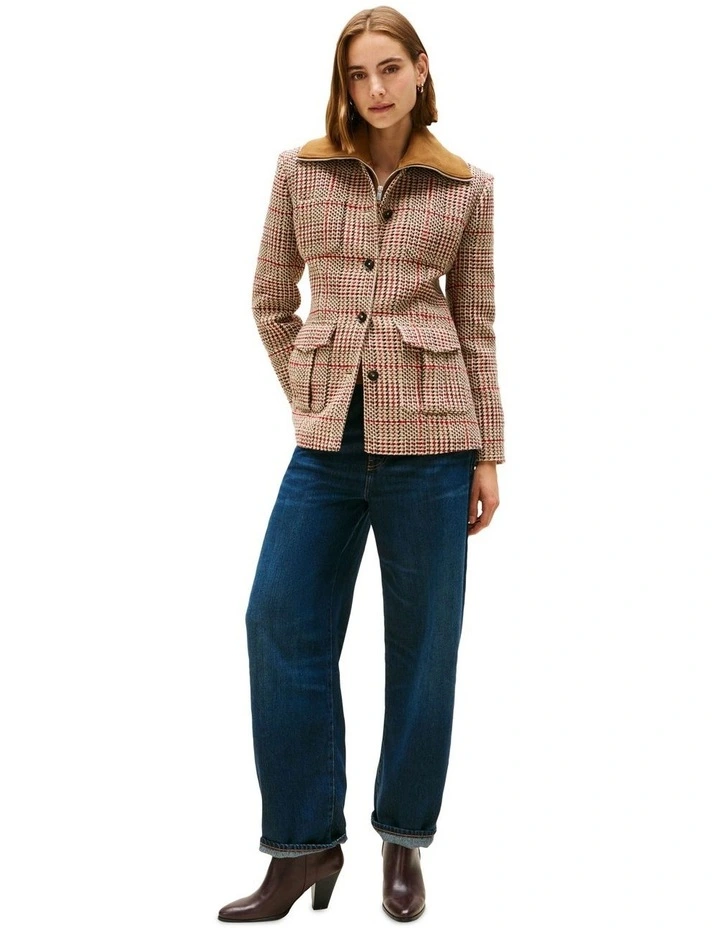 Mid Rise Relaxed Barrel Leg Jeans in Blue image 4