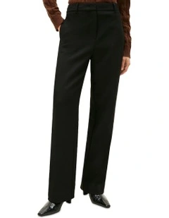 Relaxed Straight Leg Trousers in Black