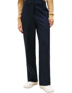Relaxed Straight Leg Trousers in Navy