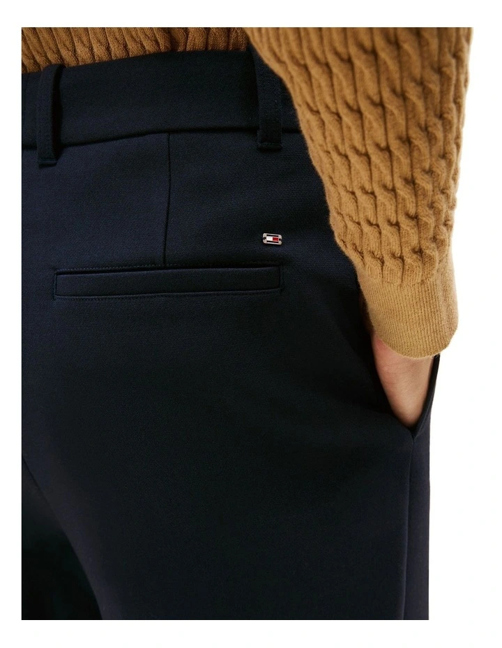 Relaxed Straight Leg Trousers in Navy image 3