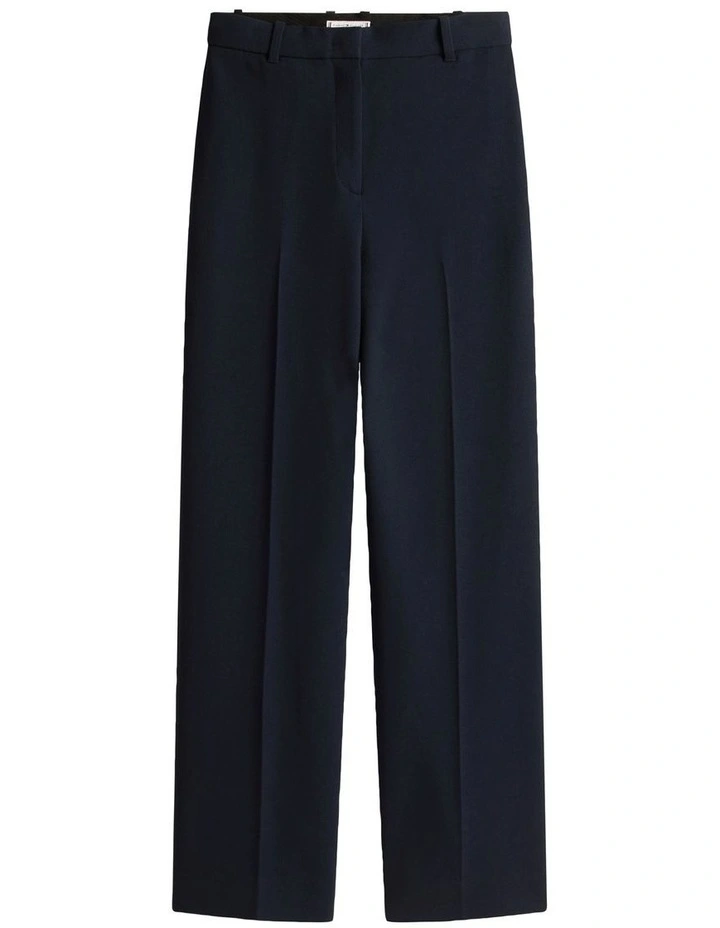 Relaxed Straight Leg Trousers in Navy image 5